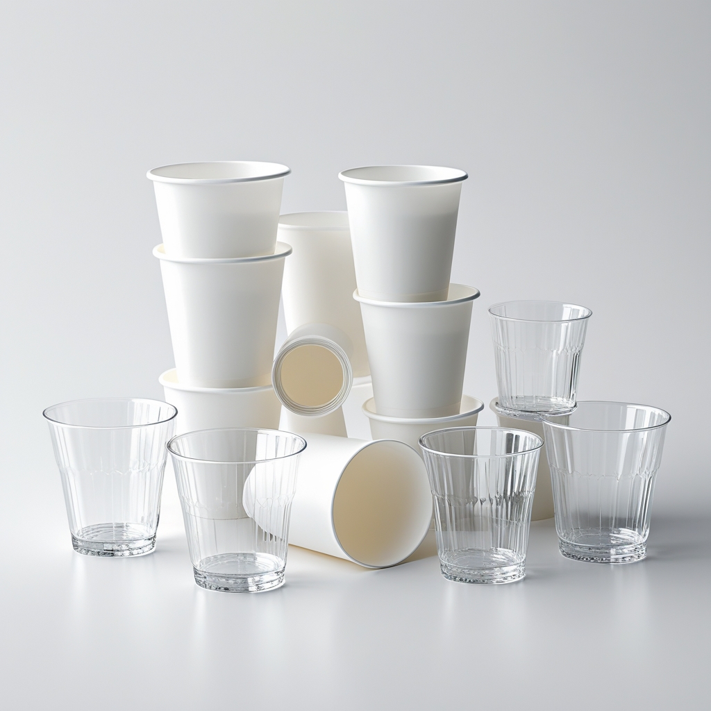 Disposable cups and glasses collection - paper cups, plastic glasses by Kings Packaging